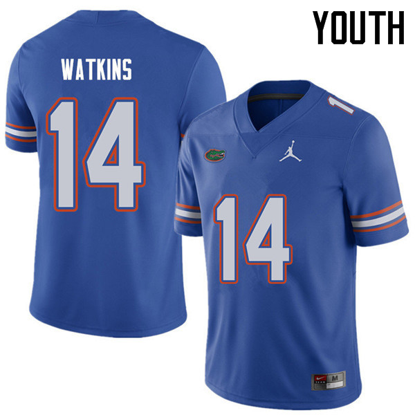 Jordan Brand Youth #14 Jaylen Watkins Florida Gators College Football Jerseys Sale-Royal - Click Image to Close